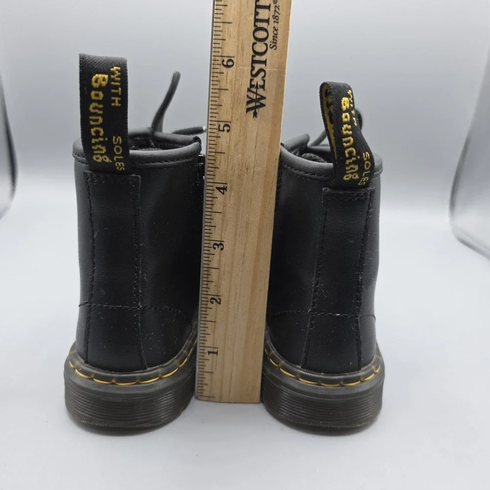 Dr. Marten's Zavala Boots‎ Toddler Size 9 Black Leather Combat Zipper Lace Up